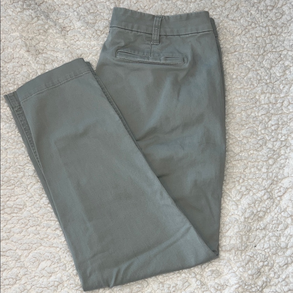 J. Crew Factory Women's Sage Green high rise girlfriend chinos, size 8